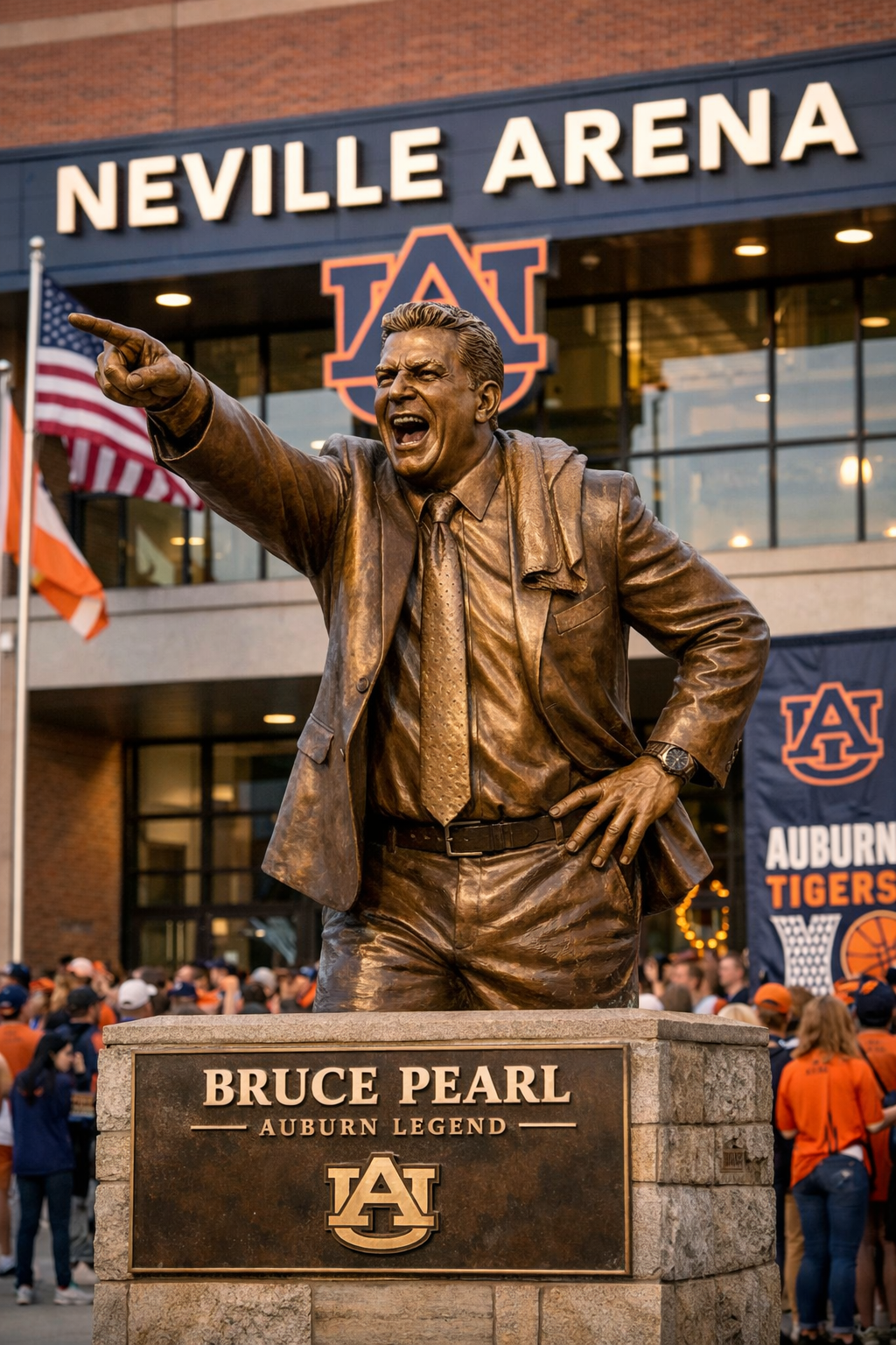 “Wait… did you SEE that?!” 😳  “No way that was part of the plan…”  Crowds froze outside Neville Arena as something unexpected happened during Bruce Pearl’s bronze reveal — and now Auburn Tigers men’s basketball fans can’t stop whispering…. See more