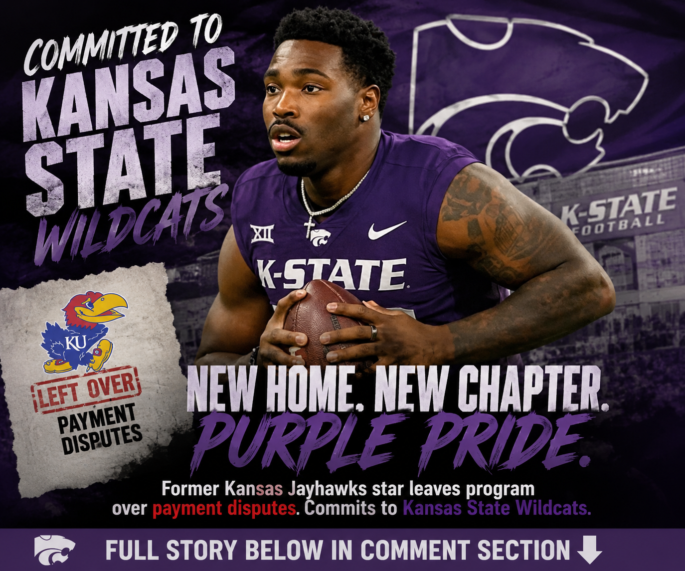 BEST NEWS EVER:  EXIT IN LAWRENCE: Jalon Daniels Reportedly Walks Away From Kansas Jayhawks Amid Payment Dispute — Kansas State Wildcats Suddenly Enter the Picture…SEE MORE