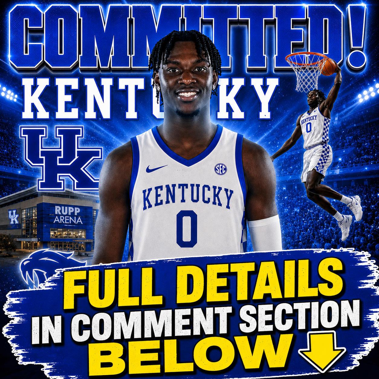 🚨 BIG BLUE NATION ERUPTS AS ELITE STAR COMMITS TO KENTUCKY! FUTURE OF WILDCATS BASKETBALL JUST GOT EVEN BRIGHTER…see more: